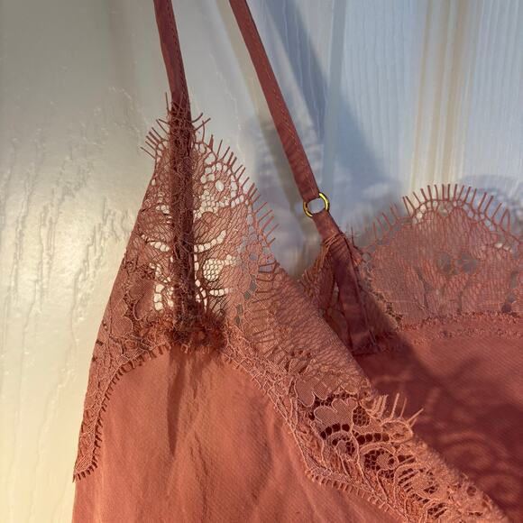 Victoria’s Secret Coral Lace Trim Camisole Drawstring Pants Pajama Set, Sz XL - Picture 5 of 13